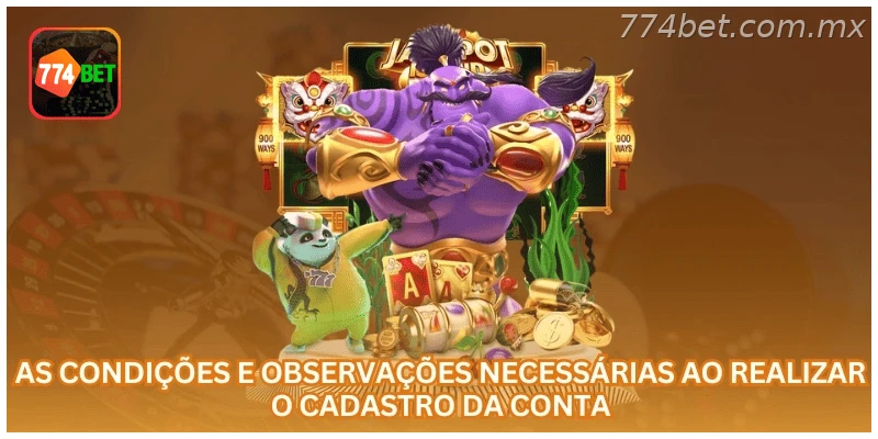 registro de conta na 774BET: tela 4 com regras, saldo em R$ e navegação oficial