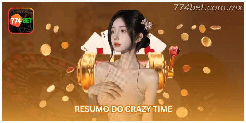 Crazy Time na 774BET: tela 1 com regras, saldo em R$ e navegação oficial